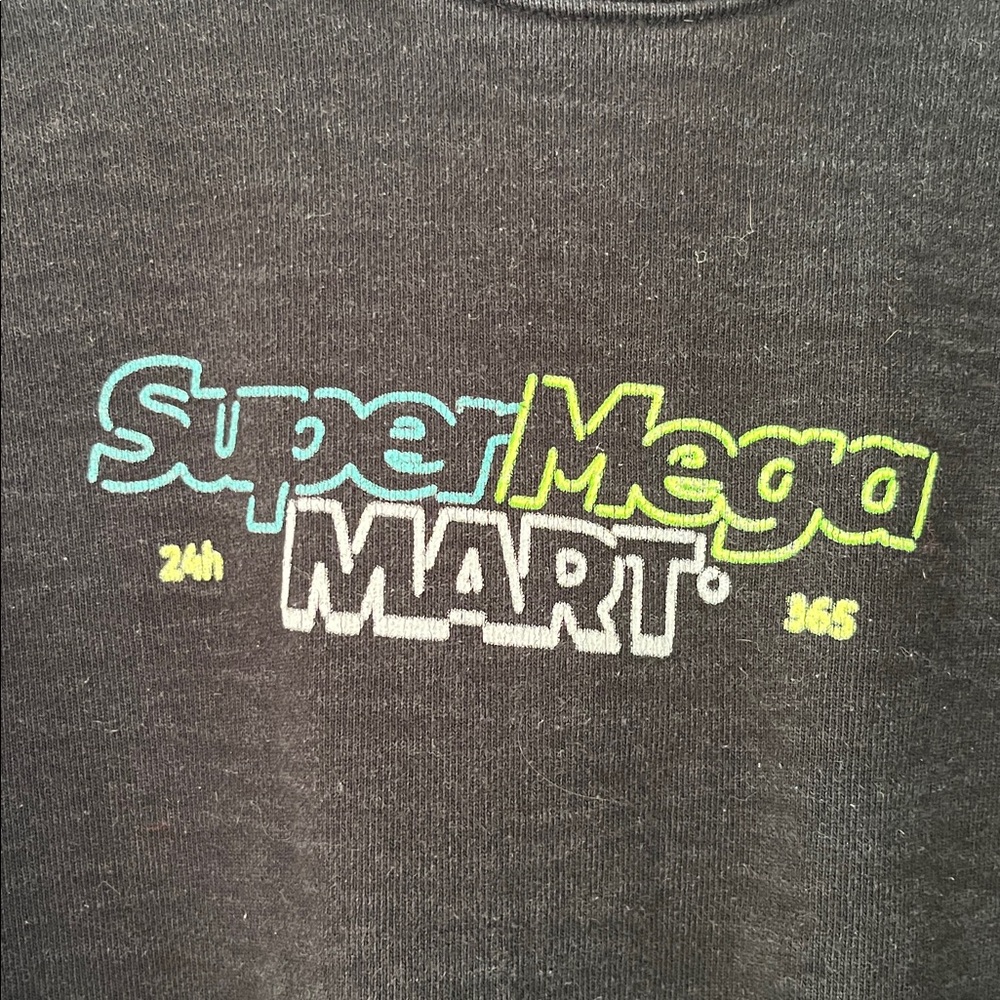 Super Mega Mart Black Sweatshirt Large - Picture 2 of 7